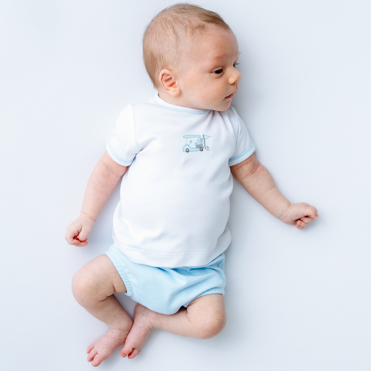Little Golfer Diaper Cover Set - Light Blue