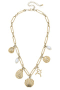 Under The Sea Charm Necklace in Shiny Gold