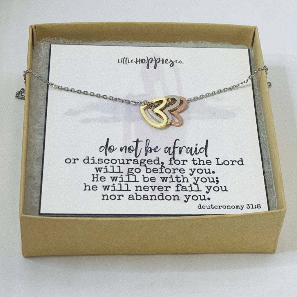 Deuteronomy 31 8 necklace, Deuteronomy 31:8, Do not be anxio