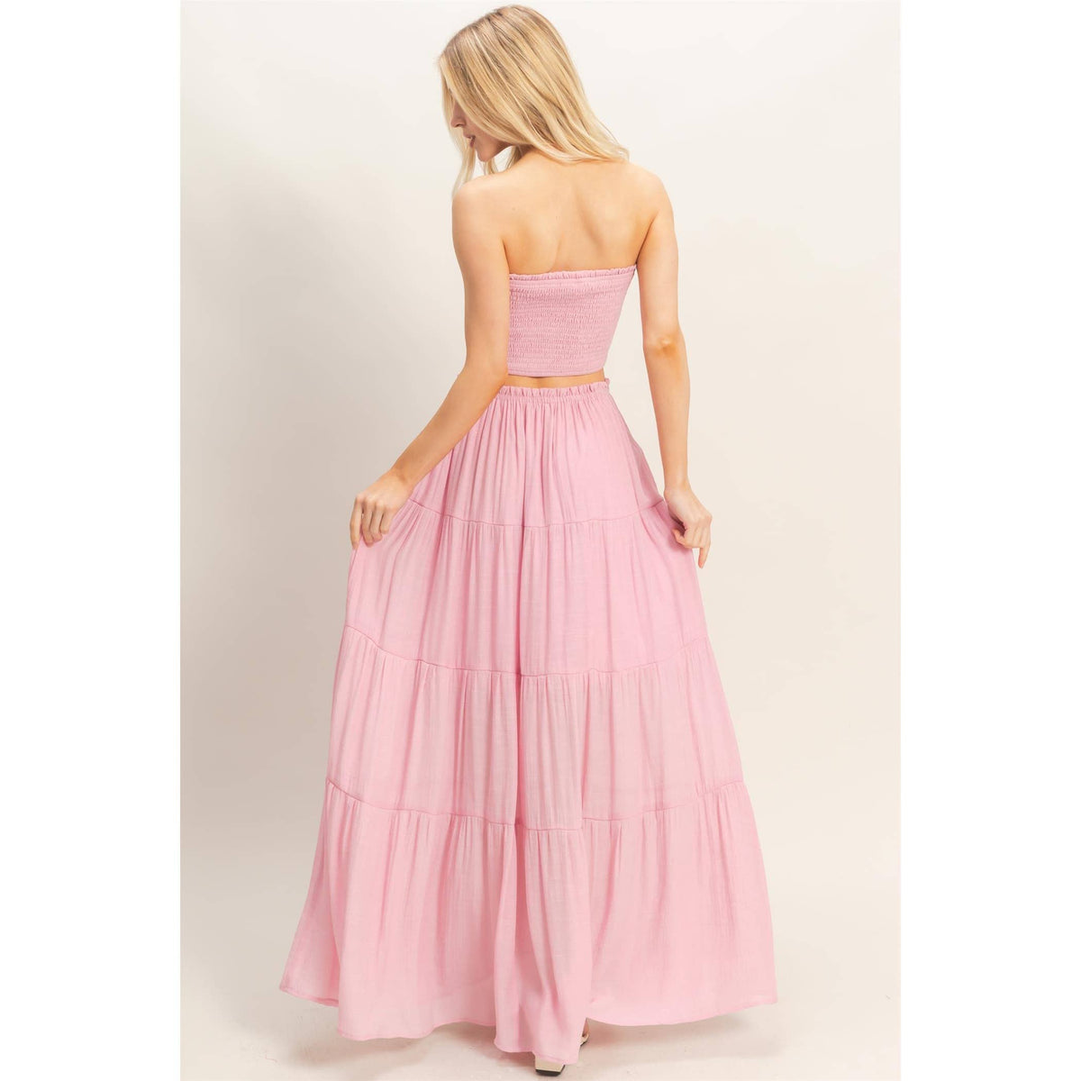 Tiered Skirt: ORANGE RED / S-M-L(2-2-2)
