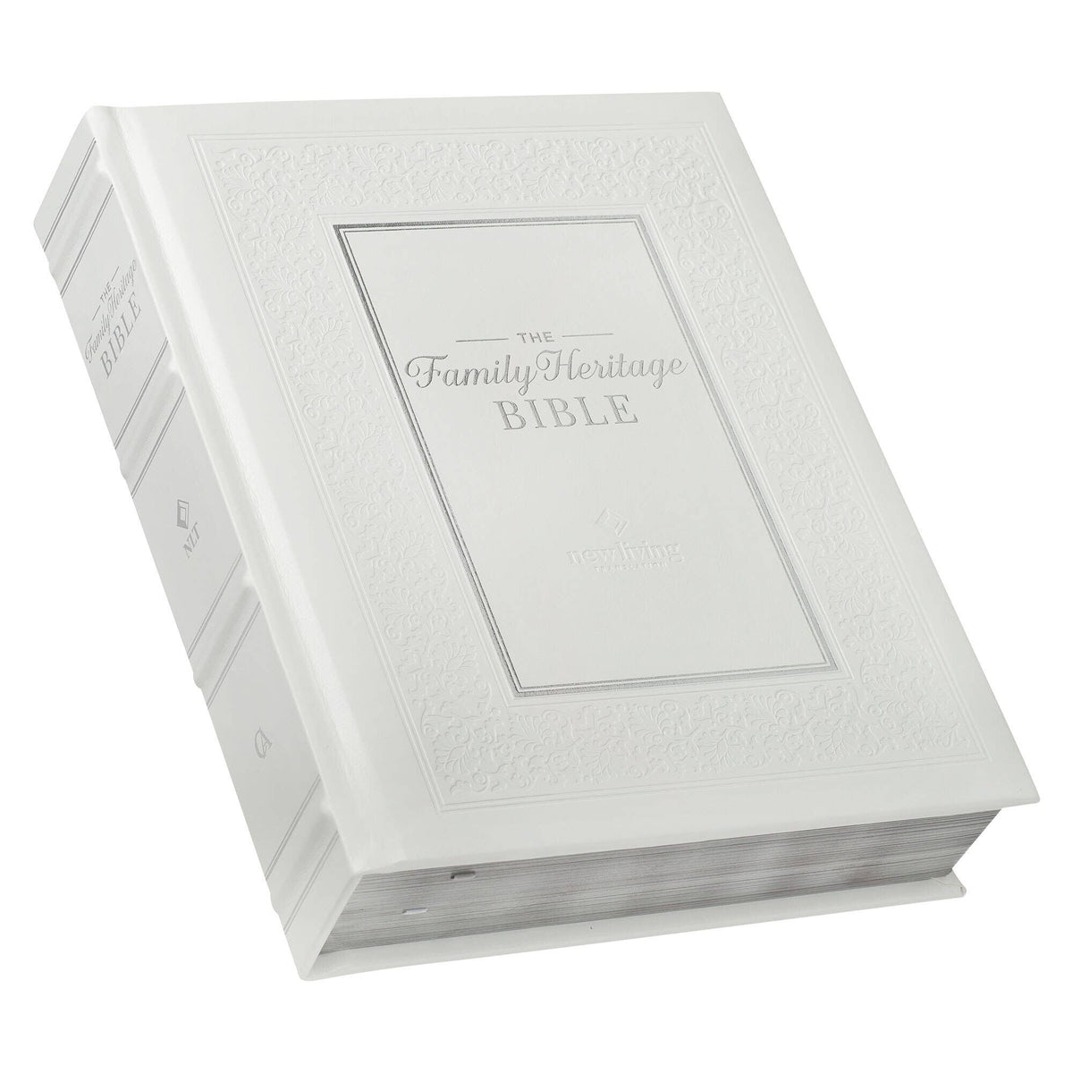 NLT, The Family Heritage Bible Hardcover, White