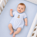 Puppy Playtime Applique Bubble - Light Blue