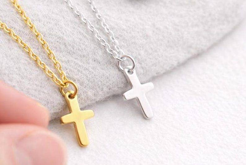 Delicate Tiny Cross Necklace | Fruit of the Spirit Gift