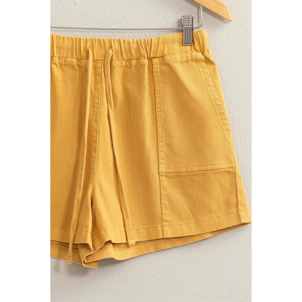 Patch Pocket Drawstring Shorts